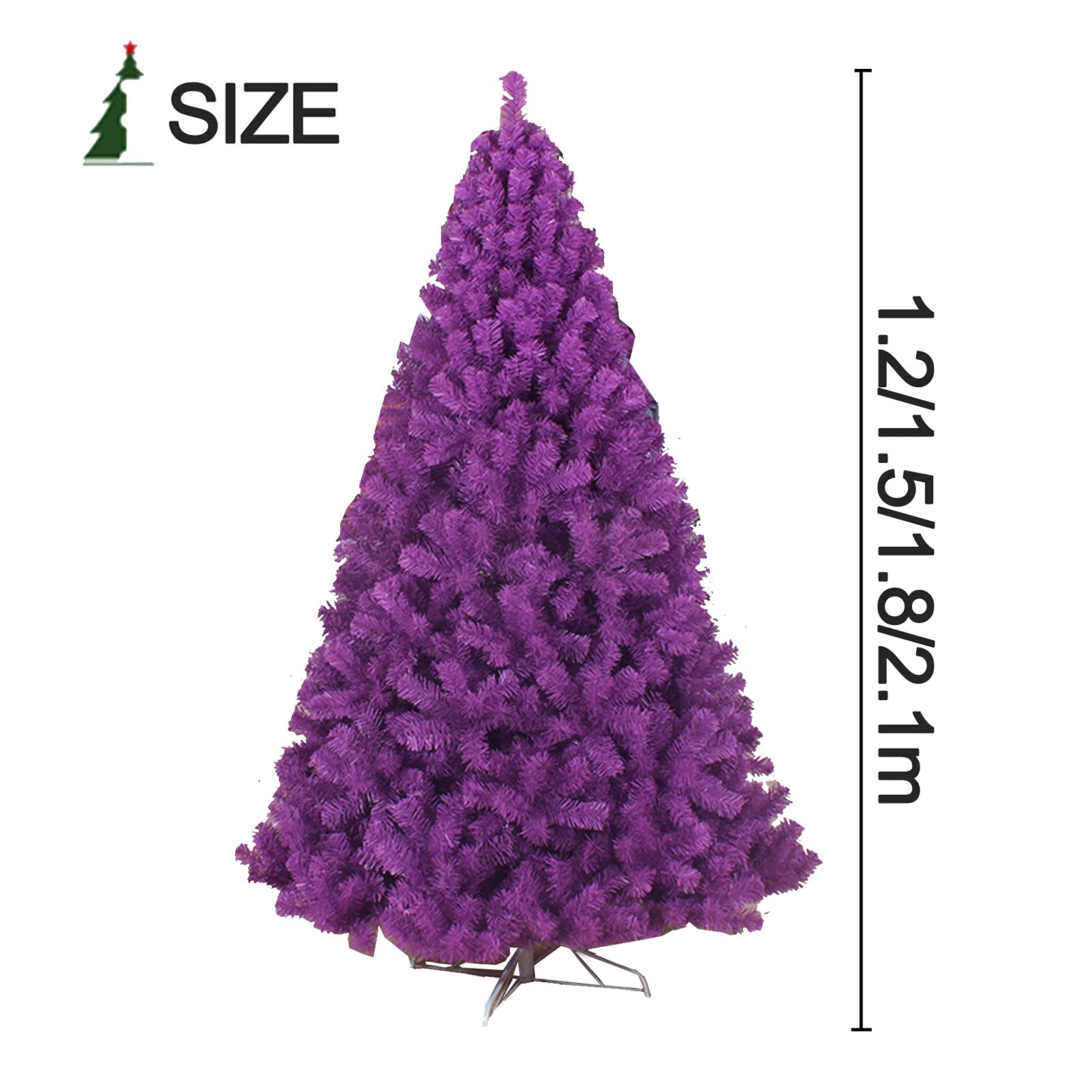 Amazon.co.jp: パープルクリスマスツリー 1.2/1.5/1.8/2.1m ふさふさ